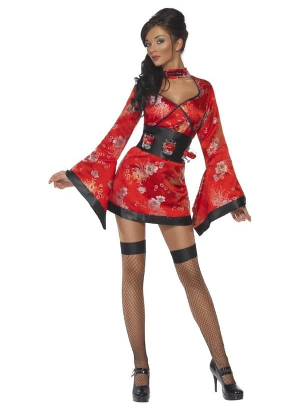 Geisha med shots Fever Maskeraddräkt