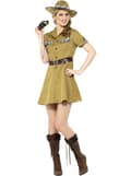 Miniatyrbillede 2 af 4: Safari kostume til kvinder i brunt