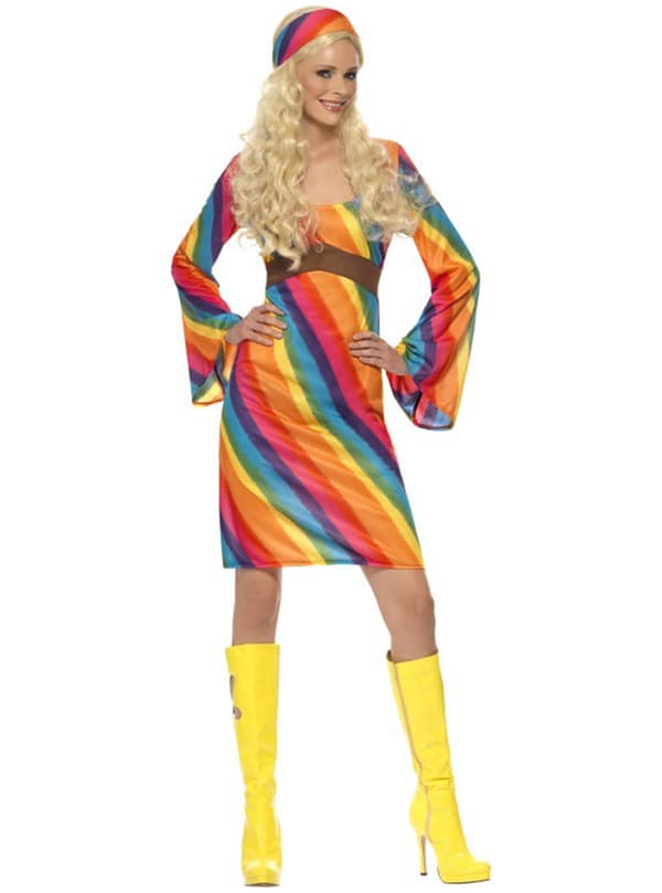 Hippie regnbue kostume til kvinder M