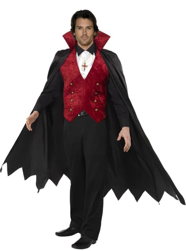 Elegant vampyr Maskeraddräkt L