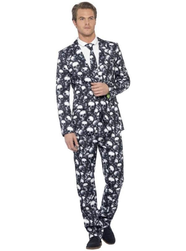 Elegant skeletkostume til mænd M