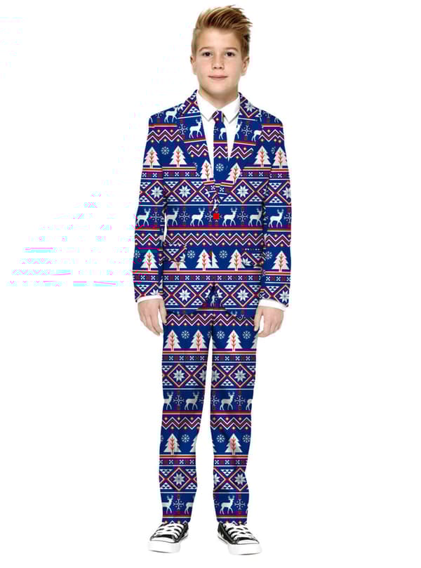 Opposuits Jul Kostym barn i blått