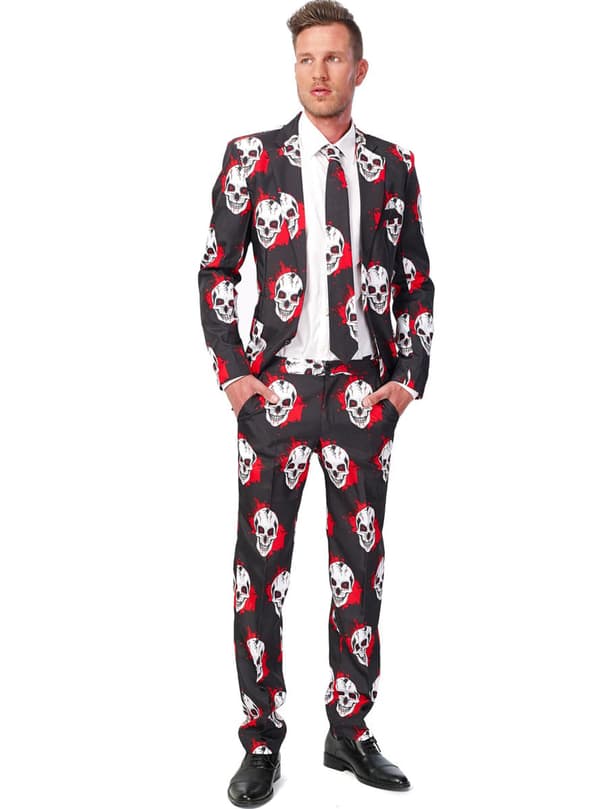 Suitmeister Dress med Blodige Hodeskaller-Motiv