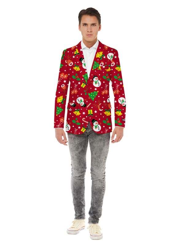 Opposuits Jul Jakke til Menn i Rødt 58