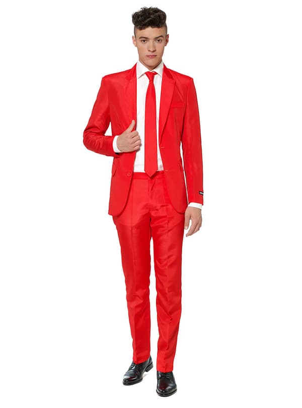 Suitmeister Solid Red jakkesæt L