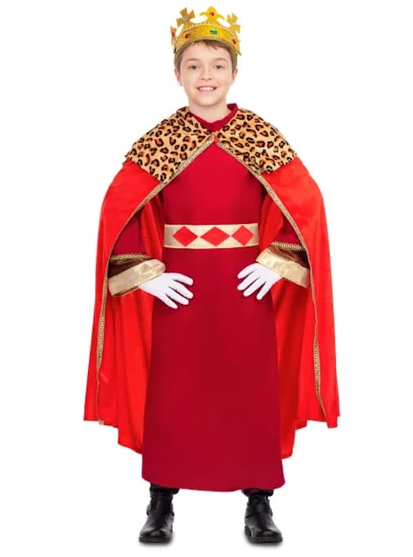 Elegant Trollkarl maskeraddräkt för pojke röd 3-4 years