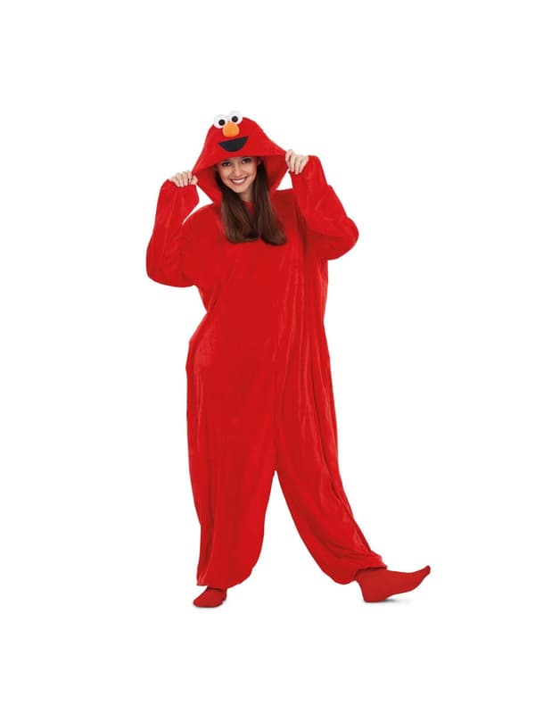Elmo från Sesam Basic Onesie Maskeraddräkt för vuxen