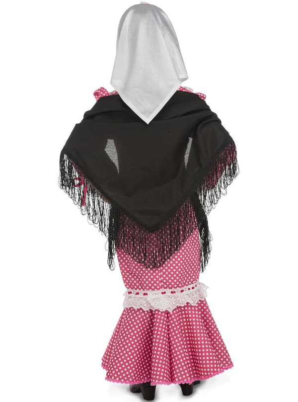 Maskeraddräkt traditionell dräkt ifrån Madrid rosa för bebis