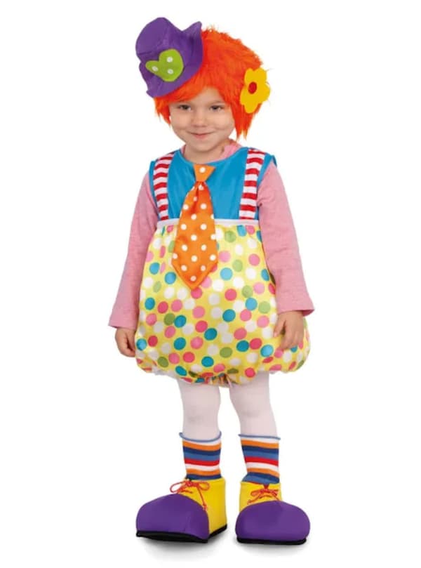 Flerfärgad Clown maskeraddräkt för barn 6-12 months