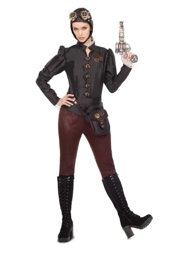 Steampunk Pilot maskeraddräkt för henne M-L