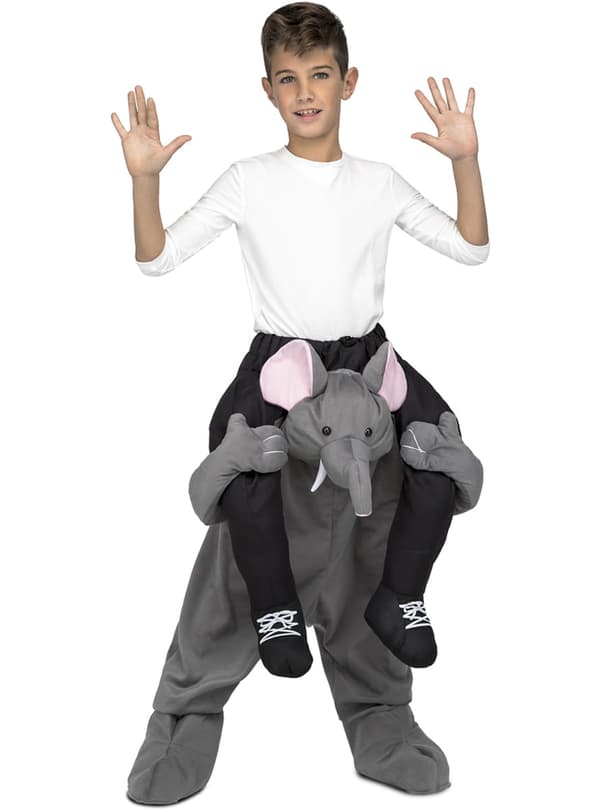 Grå elefant ridder kostume til børn One size