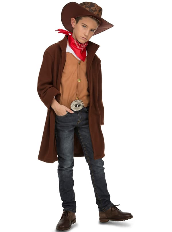 Cowboy Maskeraddräkt brun för barn