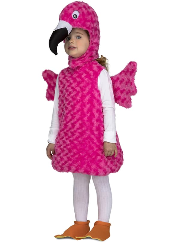 Maskeraddräkt mjukisflamingo rosa för barn 12-24 months
