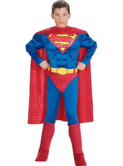 Superman muskuløs kostume til børn