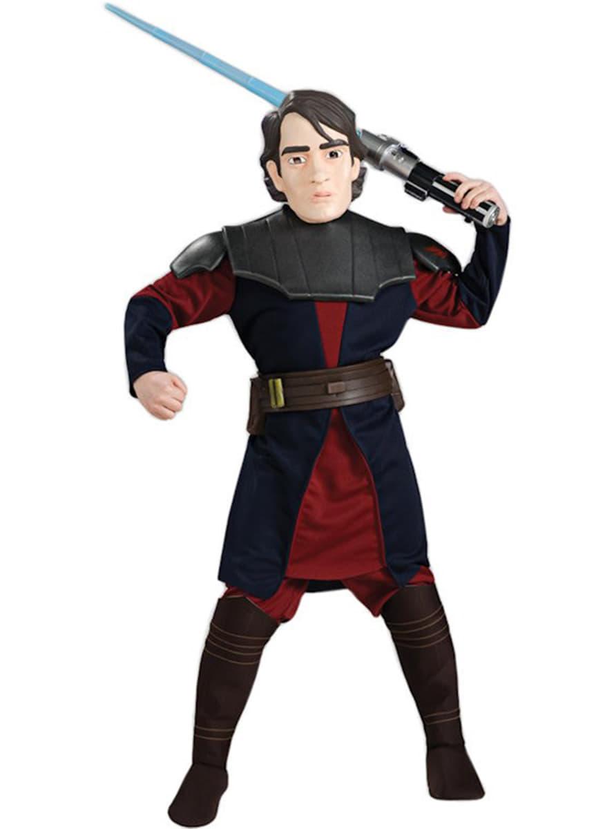 Anakin Skywalker kostume med maske deluxe til drenge