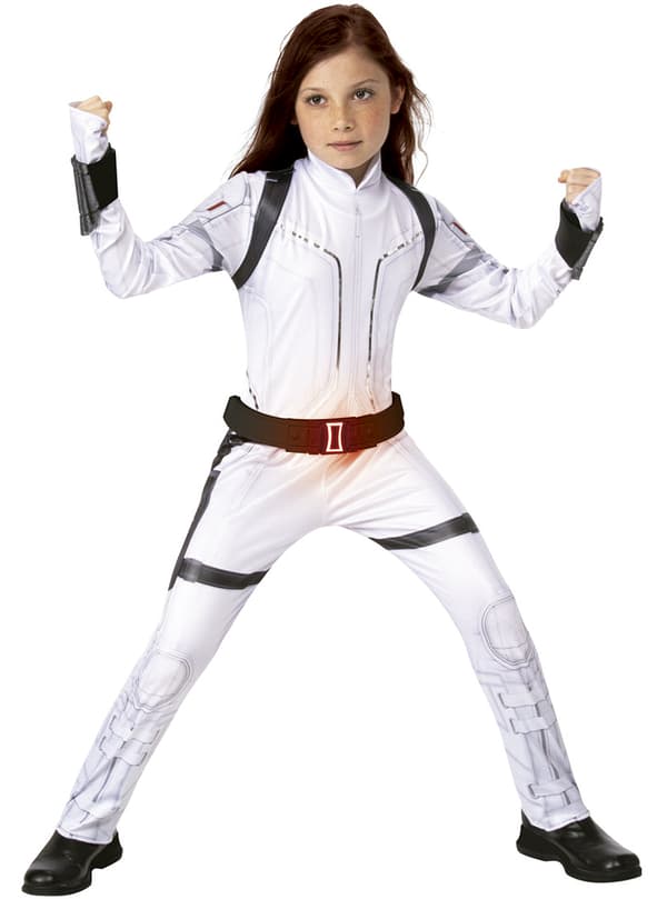 Hvidt Black Widow Kostume til Piger 3-4 years