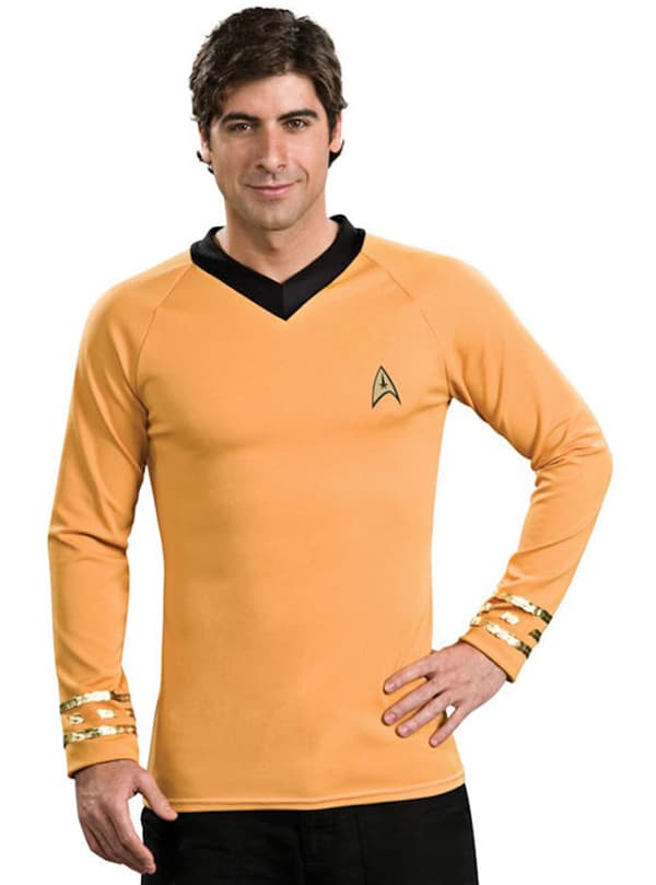 Maskeraddräkt Star Trek Captain Kirk classic guld S