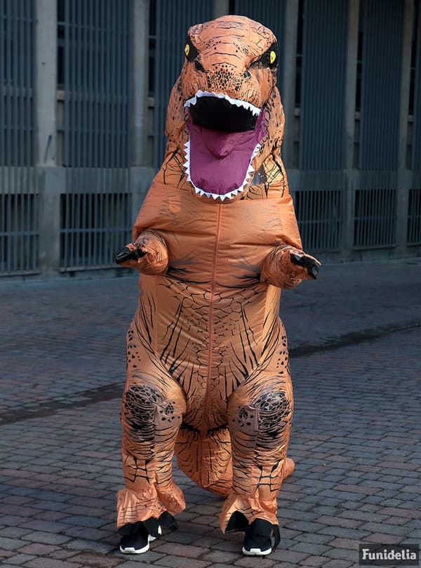 Oppustelig T-Rex Dinosaur Kostume til Voksne - Jurassic World
