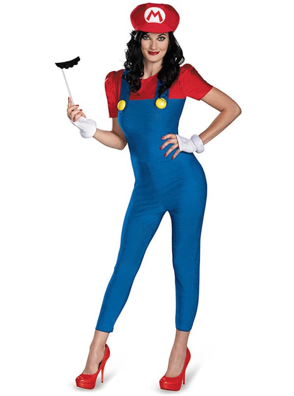 Mario Bros Dame Kostyme XL