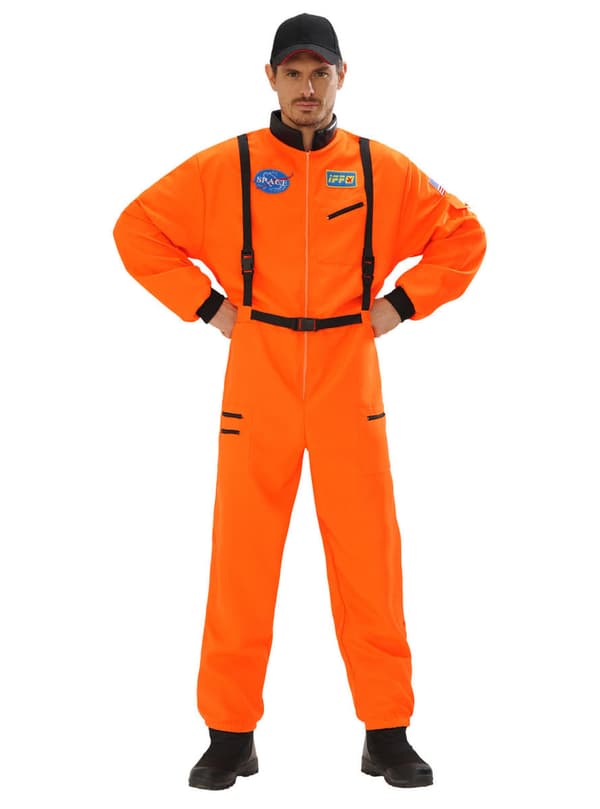 Orange astronautkostume til mænd L