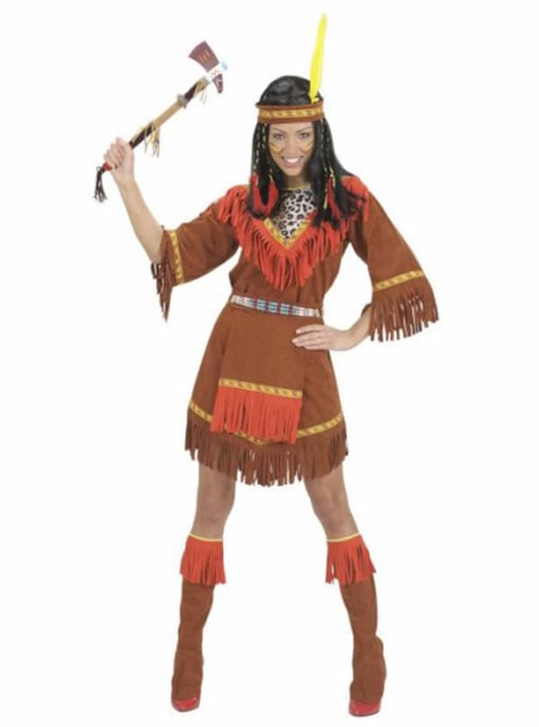 Indiansk Chayenne kvinnodräkt S