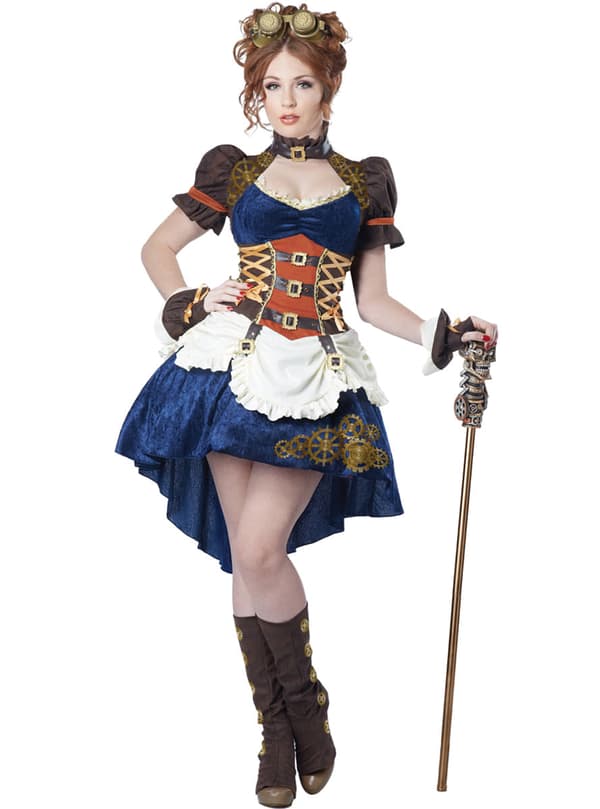 Steampunk Globetrotter Kostume til Kvinder L