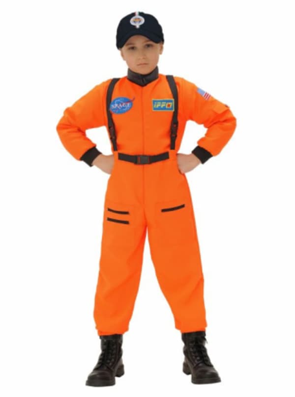 Orange Astronaut Kostume til Drenge 5-7 years