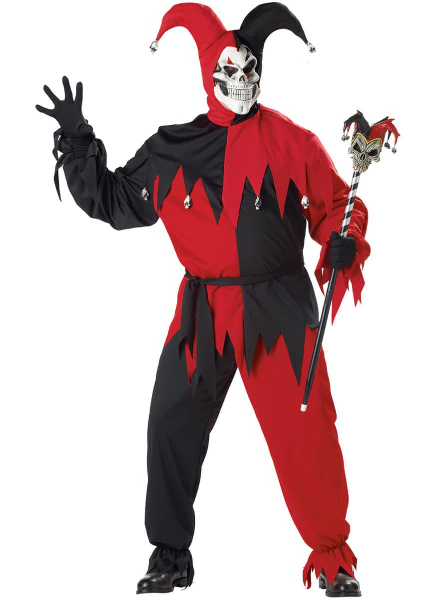 Evil Jester plus size kostyme Mann