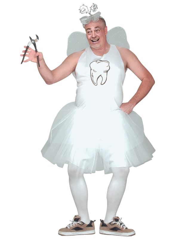 Tandfeen plus size kostume til mænd XL