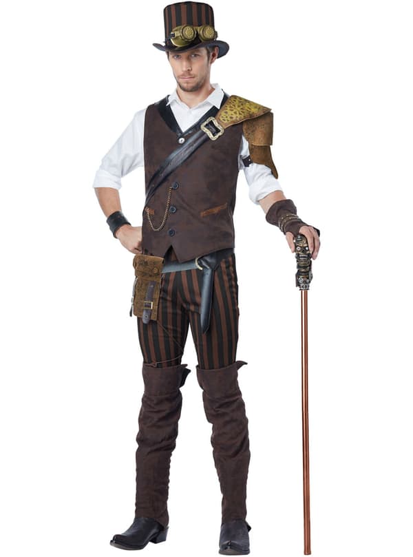Steampunk Eventyrer Kostume til Mænd S
