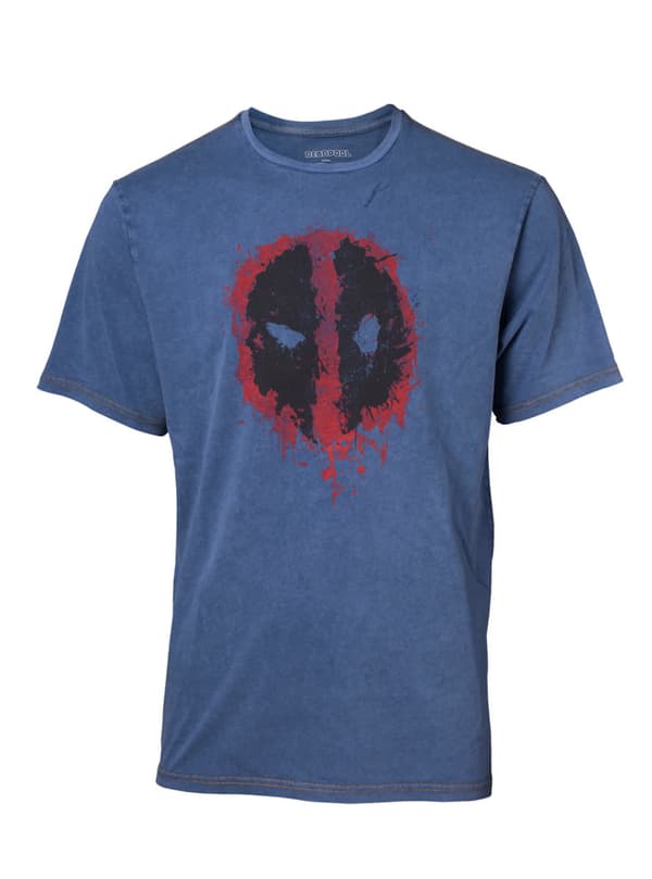 Deadpool Logo Denim T-shirt til mænd - Marvel