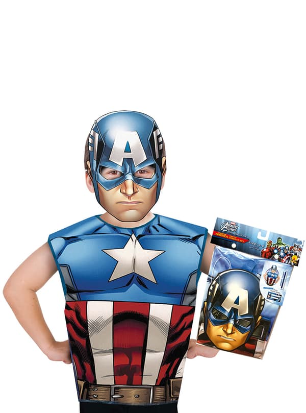Captain America kostume economic til drenge 3-6 years