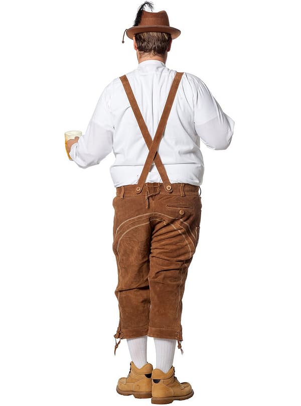 Lederhosen beige deluxe vuxen