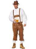 Miniatyrbild 1 av 4: Lederhosen beige deluxe vuxen
