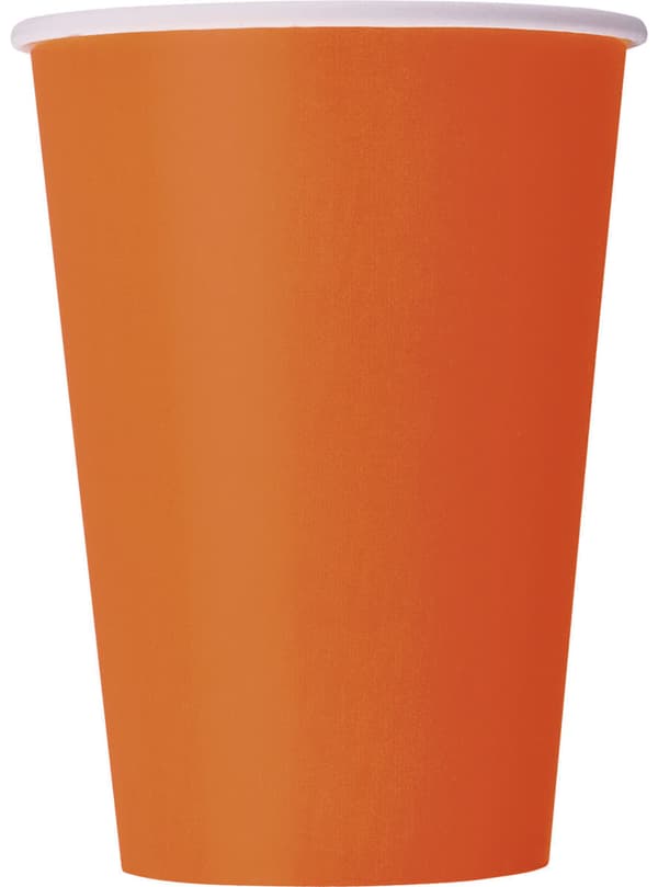 8 orange dessert tallerkne (18 cm) - Basale farver linje