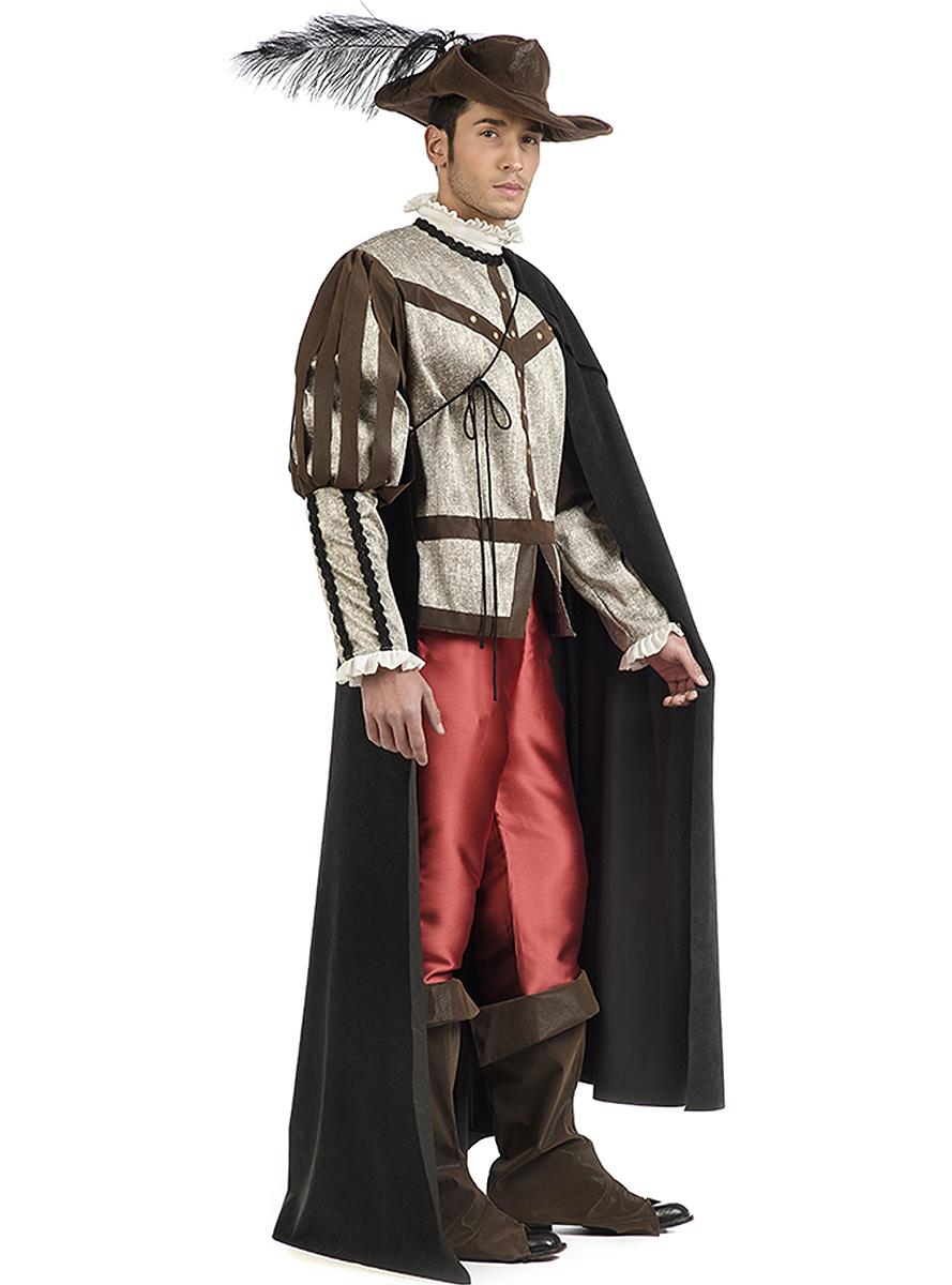 Premium musketer kostume til mænd