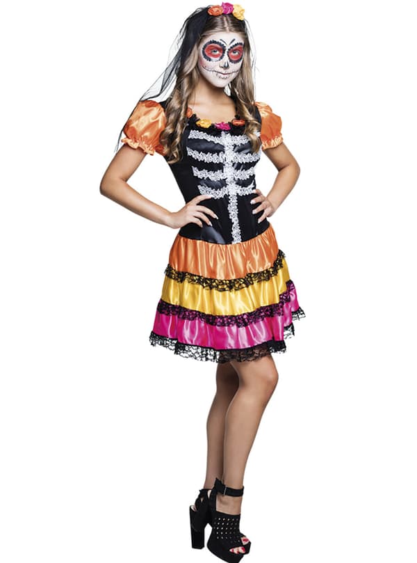 Catrina Day of the Dead kostyme til teenagers 14-16 years