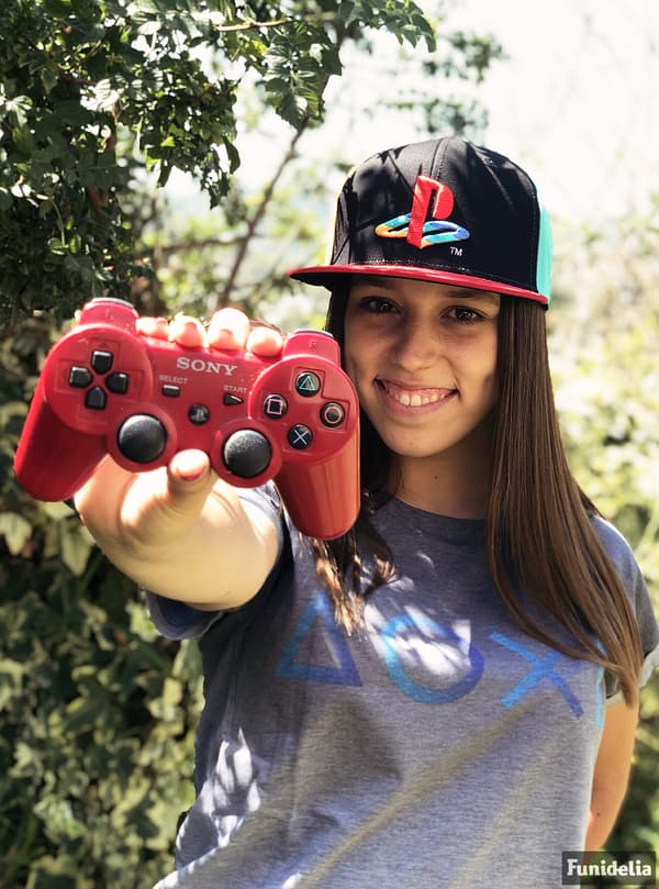 Top knappar PlayStation grå dam