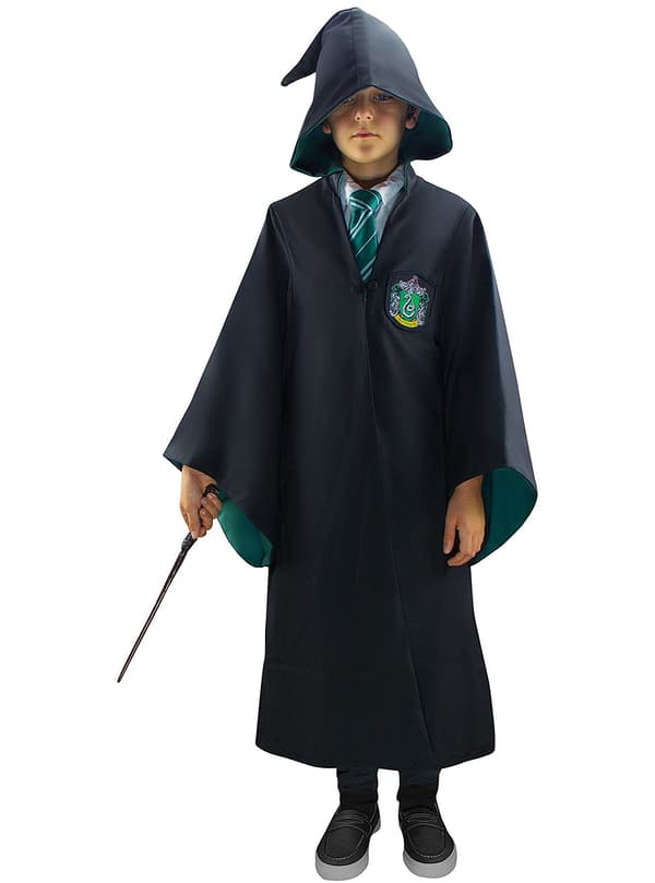 Slytherin Deluxe Kappe til Børn (Officiel Samler Replika) - Harry Potter 4-10 years