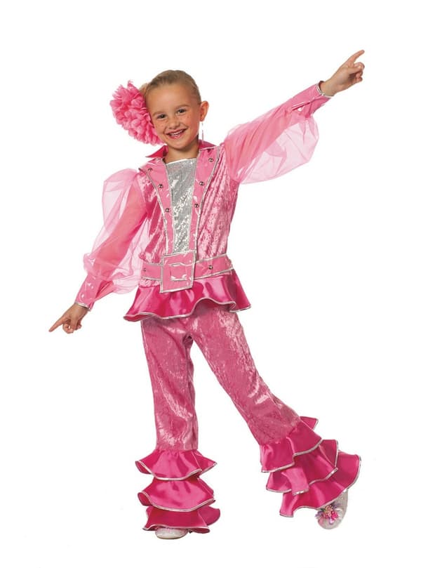 Maskeraddräkt Mamma Mia rosa barn