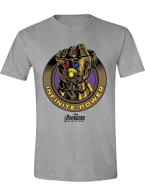 Thanos Infinity Gauntlet T-Skjorte til Menn i Grå - Avengers Infinity War M