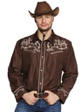 Miniatyrbild 1 av 2: Skjorta cowboy brun för vuxen