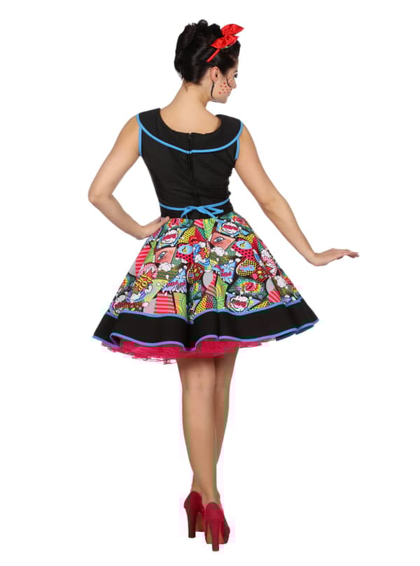 Pop Art Pin-Up Kjole til Kvinder
