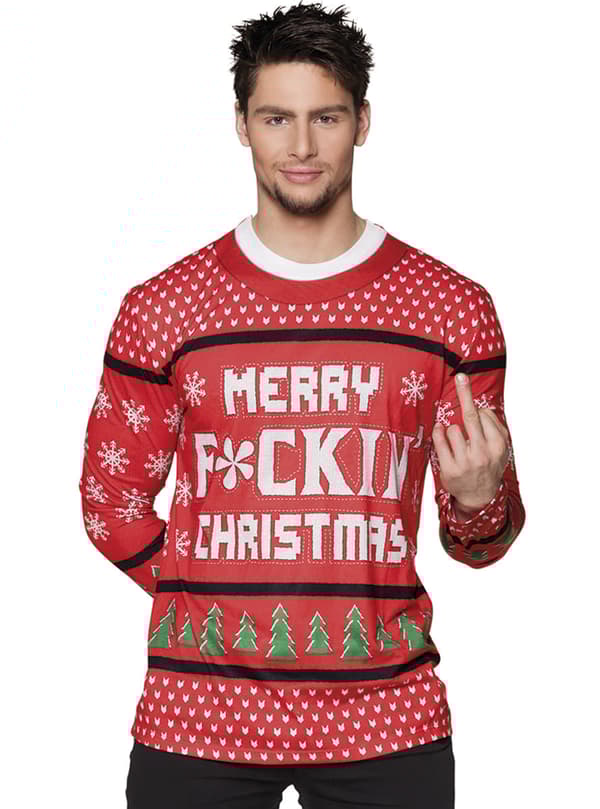 Top Julig Merry Fckin Christmas vuxen M