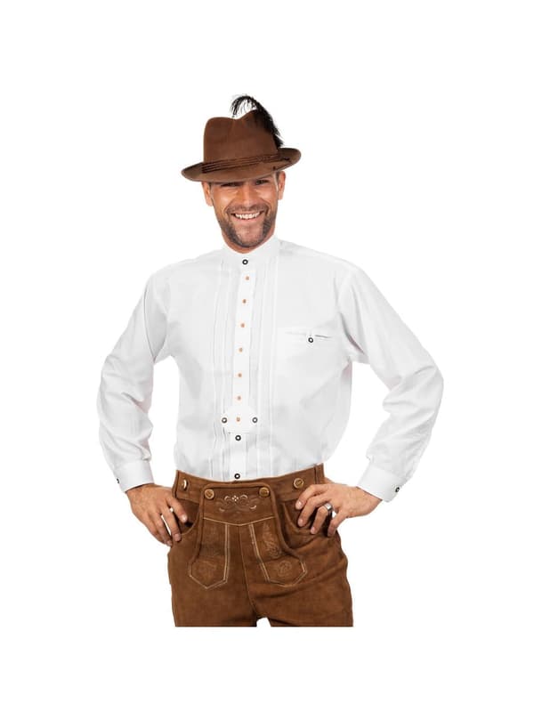 Skjorta Oktoberfest vit vuxen L-XL