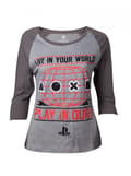 Miniatyrbillede 1 af 2: Grå PlayStation t-shirt til kvinder