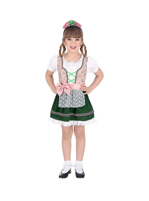 Oktoberfest Bavarisk kostume til piger