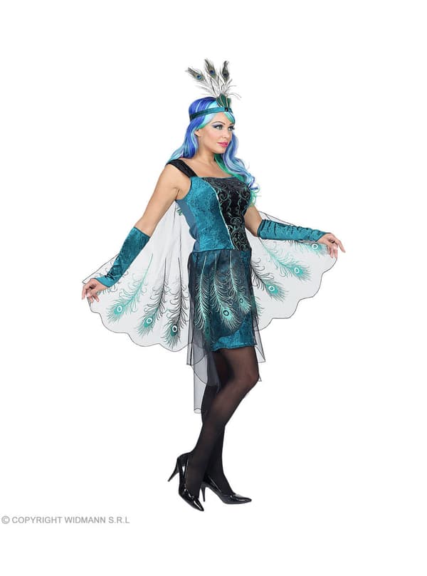 Påfugle kostume til kvinder