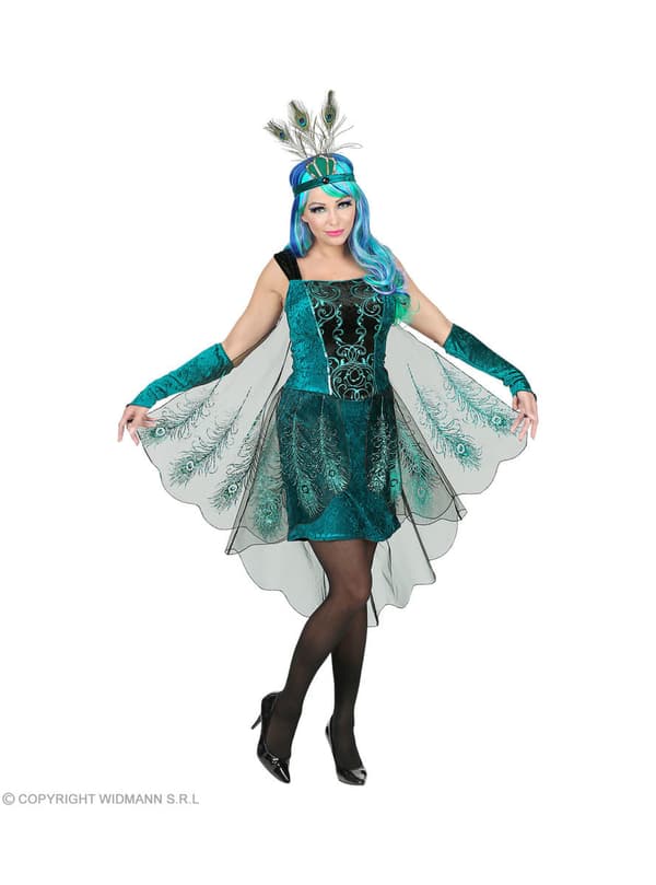 Påfugle kostume til kvinder