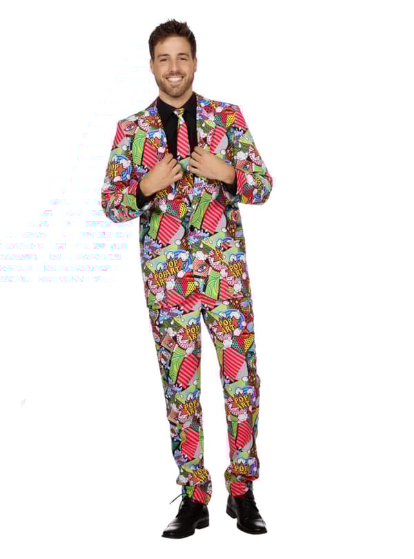Pop Art jakkesæt til mænd XL-XXL